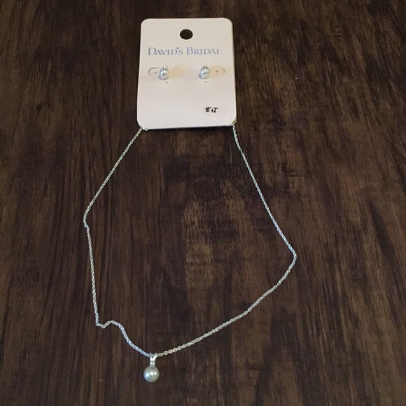 David's Bridal Jewelry - BRAND NEW David bridals necklace and earrings